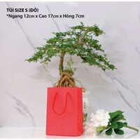 Combo 50 túi giấy màu đỏ các size (giấy cứng - cán màng)