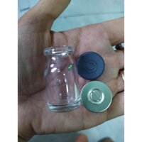 Combo 50 vỏ chai lọ đựng thuốc tiêm gà đá 5ml gồm lọ nắp và nút cao su