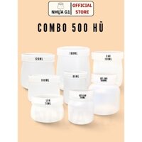 Combo 500 hũ đựng sữa chua Nhựa G1 kèm nắp