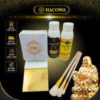 Combo 500 lá dát vàng hoa quả trên dừa, bưởi, dưa hấu có kèm đủ phụ kiện