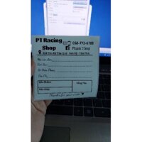 Combo 500 Phiếu ship hàng in sẵn tên shop theo yêu cầu kích thước 10x10cm, giấy sẵn keo