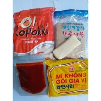 combo 500g bánh gạo+ 450g chả cá+100g sốt+100g phô mai kéo sợi+1 gói mì ottogi 110g