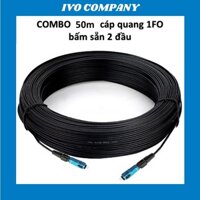 COMBO 50m Dây Cáp Quang 1FO (Cáp dẹt) Bấm Sẵn Hai Đầu