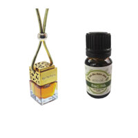 Combo 50ml tinh dầu bạc hà  và 1 chai treo nắp vuông treo xe, tủ quần áo, nhà tắm- Giao mầu ngẫu nhiên
