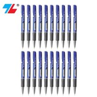 Combo 5/10/20 Bút Bi Thiên Long TL-036 ngòi 0.7mm mực xanh/đen giắt kim loại mạ crom, đệm cầm tay cao su êm