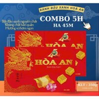 COMBO 5h - Hộp Bánh Đậu Xanh Hòa An Hộp HA45M KLT 350gr (Date mới + chính hãng)