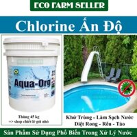 combo 5kg Chlorine Ấn Độ 70 Xử Lý Nước Hồ Bơi - Làm Sạch Rong Rêu Trong Nước [ gói chiết 1kg ]