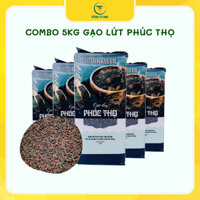 [COMBO 5KG] Gạo Lứt Đen Phúc Thọ (Túi nilong) - dành cho người ăn kiêng, giảm cân - Tôm Vàng