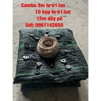 combo 5m lưới che nắng khổ 4m có kèm kẹp và dây căng tiện dụng phù hợp mọi gia đình