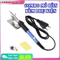 Combo 5món : Mỏ Hàn 60w Bọt Biển Nhựa Thông Chì Hàn Gác Mỏ Hàn