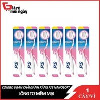 Combo 6 Bàn Chải Đánh Răng P/S Nanosoft Lông Tơ Mềm Mại