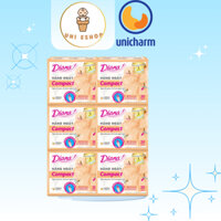 Combo 6 băng vệ sinh Diana Sensi hàng ngày Compact siêu mỏng nhẹ gói 20 miếng