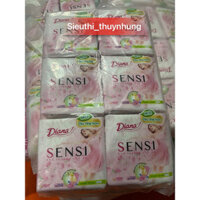 Combo 6 Băng vệ sinh Diana SENSI Siêu mỏng không cánh trắng hồng.
