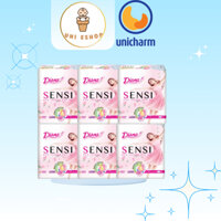 Combo 6 băng vệ sinh Diana sensi siêu mỏng có cánh gói 8 miếng