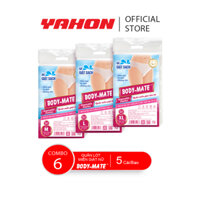 Combo 6 Bao Quần Lót Miễn Giặt BODY-MATE Nữ, 5 Cái/Bao