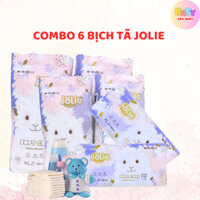 Combo 6 Bịch 300 Miếng Tã Bỉm Jolie giá tại Kho Mềm Mịn Siêu Khô Thoáng Đủ Size Cho Bé Từ 5KG - 20KG