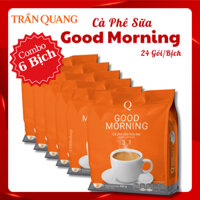 [COMBO 6 BỊCH] Cà Phê Sữa Hòa Tan Good Morning Trần Quang 480g cafe sữa 3in1 (bịch 24 gói * 20g)