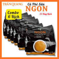 [COMBO 6 BỊCH] Cà Phê Sữa NGON Trần Quang - 24 Gói/Bịch - Cafe Hòa Tan, Đậm Đà, Tiện Lợi, Thơm Ngon