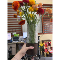 COMBO 6 Bình Thuỷ Tinh Ống Trụ Kèm Đế Gỗ Lọ Hoa Decor Studio, Trang Trí Nhà Cửa, Bàn Tiệc