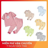 Combo 6 bộ 6 màu quần áo trẻ em bé trai bé gái, chính hãng Minkymom cotton 100% hàng xuất khẩu