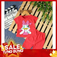 Combo 6 Bộ bé gái hình con con vịt dolna trái tim cho bé gái cho bé từ 6-28kg .BDBG51.Sukakid.