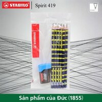 Combo 6 bút chì chuốt thân gỗ STABILO Spirit 419 2B+ chuốt chì PS4538 (Sọc đen/ vàng)