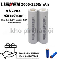 COMBO 6 Cell Pin18650 lishen xám 2000mah xả 10C 20A - chính hãng - Hàng Mới 100%