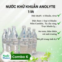 [Combo 6 chai 1 lít] SafeWater – Dung Dịch Sát Khuẩn Anolyte (Nước A, Nước Lành)