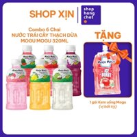 [COMBO  6 CHAI 320ML] Chai Nước Mogu Mogu 320ML Thạch Dừa Thái Lan Hương Vị Trái Cây Thơm Ngon Tươi Mát