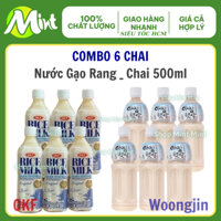 [COMBO 6 Chai] Nước gạo rang Hàn Quốc Chai 500ml_ đường WOONGJIN / đường kiêng OKF. Shop Mint Mint.