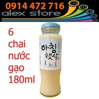 Combo 6 Chai Nước Gạo Woongjin Morning Rice Hàn Quốc (180ml/chai)