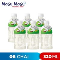 COMBO 6 CHAI NƯỚC TRÁI CÂY THẠCH DỪA HƯƠNG DỪA COCONUT FLAVORED DRINK WITH NATA DE COCO MOGU MOGU 320ML