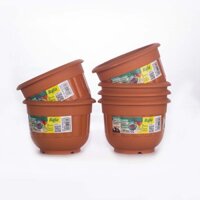 COMBO 6 CHẬU HOA NHỰA TRÒN TT BABA -BI-2015-C HÀNG NHẬP KHẨU MALAYSIA THÂN THIỆN VỚI MÔI TRƯỜNG