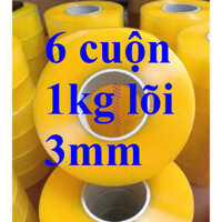 Combo 6 cuộn 1kg băng dính lõi nhựa  3mm