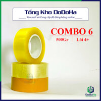 (Combo 6 Cuộn) Băng Dính 500Gr Lõi Mỏng 5mm Dai Dính Giá Rẻ Giao Hàng Hỏa Tốc - Băng Dính Dán Thùng
