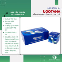 Combo 6 cuộn băng dính cuộn vải lụa y tế Ugotana 5cm x 5m - Băng gạc vết thương