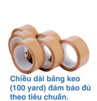 Combo 6 cuộn băng keo gói hàng 100yard (Màu đục) - bang keo goi hang - bang keo dong thung