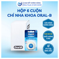 [COMBO 6 CUỘN] Chỉ Nha Khoa ORAL-B Essential Floss Làm Sạch Khe Răng Triệt Để - Cuộn 50m
