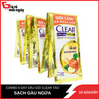 Combo 6 Dây Dầu Gội Clear Sạch Dầu Ngứa 48h 7g/gói