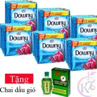 Combo 6 dây nước xả vải Downy hương Nắng Mai gói 20ml - dây 10 gói Tặng 1 chai dầu gió xanh 24ml - nước xả quần áo đậm