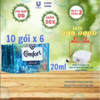 Combo 6 dây nước xả vải Comfort 1 lần xả Hương Ban Mai 20ml x 10 gói