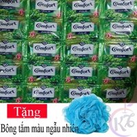Combo 6 dây nước xả vải Comfort 1 lần xả hương Gió Xuân gói 20ml - dây 10 gói - Tặng 1 bông tắm màu ngẫu nhiên - nước xả