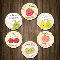 Combo 6 đế lót ly đá gốm cao cấp (phiên bản Tình Yêu Diệu Kì)