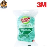 Combo 6 Gói 1 Miếng Cọ Rửa Hạt Nổi Siêu Sạch Scotch-Brite 3M (11.4 x 6.9 x 2.6cm) – Hàng Chính Hãng