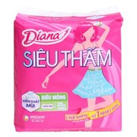 Combo 6 gói Băng vệ sinh ban ngày Diana Siêu thấm Siêu mỏng không cánh 23cm (8 miếng)