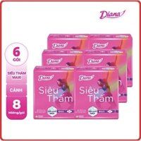 Combo 6 gói băng vệ sinh Diana siêu thấm có cánh