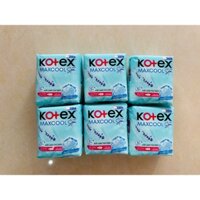 COMBO 6 GÓI BĂNG VỆ SINH KOTEX MAX COOL SPA MÁT LẠNH 8 MIẾNG