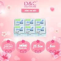 Combo 6 gói Băng vệ sinh thảo dược Glamiss Cool Extra hàng ngày nhỏ gọn tiện lợi 15,5 cm