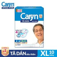 Combo 6 gói Bỉm Tã dán người lớn Caryn XL 10 miếng + 12 miếng đệm lót