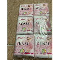 Combo 6 gói bvs diana sensi mỏng cánh mặt bông vi sợi gói 8 miếng 23 cm